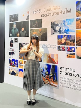 「アイテム（ポロシャツ）」を使った、milannoyさん（レディース・158cm）の夏コーディネート