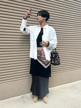「アイテム（財布/小物）」を使った、モエカさん（レディース・165cm）の秋コーディネート