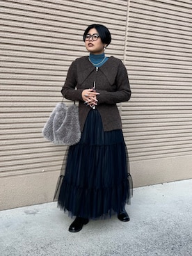 「アイテム（シューズ）」を使った、モエカさん（レディース・165cm）の冬コーディネート