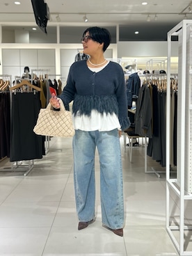 「アイテム（ニット/セーター）」を使った、モエカさん（レディース・165cm）の秋コーディネート