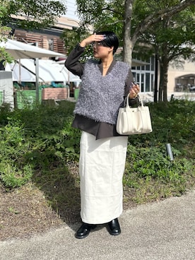 「イチ推しジャケットスタイル」｜「アイテム（トートバッグ）」を使った、モエカさん（レディース・165cm）の秋コーディネート