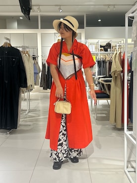 「アイテム（パンツ）」を使った、モエカさん（レディース・165cm）の夏コーディネート
