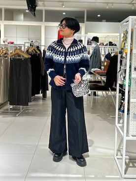 「アイテム（パンツ）」を使った、モエカさん（レディース・165cm）の秋コーディネート