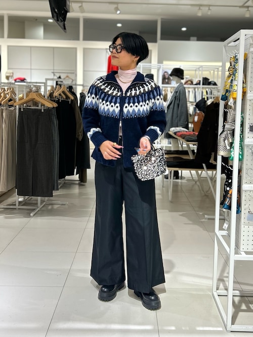 『洗濯可』ノルディックジップセーター