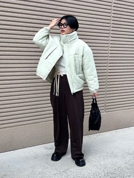 「アイテム（ジャケット/アウター）」を使った、モエカさん（レディース・165cm）の冬コーディネート