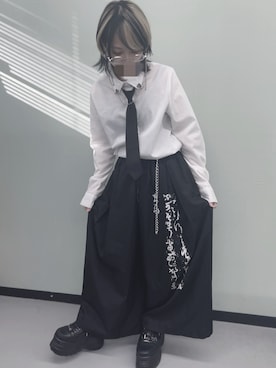 「アイテム（ネクタイ）」を使った、楪.さん（レディース・149cm）の秋コーディネート