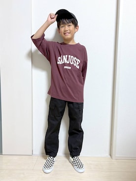 「アイテム（Tシャツ/カットソー）」を使った、mahimahi0220さん（キッズ・129cm）の夏コーディネート