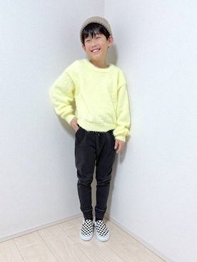 「アイテム（パンツ）」を使った、mahimahi0220さん（キッズ・131cm）の冬コーディネート