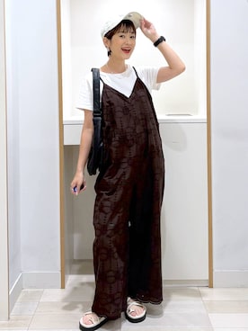 「GLOBAL WORK（グローバルワーク）の※アソートサイズ展開/NEW ERA/920CL/26/616800（キャップ、ホワイト系）」を使った、mahimahi0220さん（レディース）の夏コーディネート