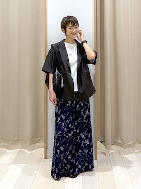 「GLOBAL WORK（グローバルワーク）のアイテム（テーラードジャケット）」を使った、mahimahi0220さん（レディース・159cm）の夏コーディネート