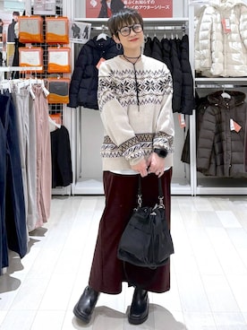 「アイテム（チョーカー）」を使った、mahimahi0220さん（レディース・159cm）の冬コーディネート