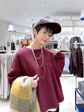 「GLOBAL WORK（グローバルワーク）のアイテム（キャップ）」を使った、mahimahi0220さん（レディース・159cm）の秋コーディネート