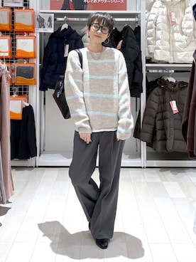 「GLOBAL WORK（グローバルワーク）のアイテム（サングラス）」を使った、mahimahi0220さん（レディース・159cm）の冬コーディネート