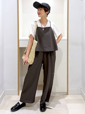 「GLOBAL WORK（グローバルワーク）のアイテム（キャップ）」を使った、mahimahi0220さん（レディース・159cm）の春コーディネート