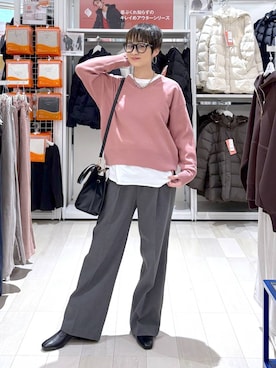 「GLOBAL WORK（グローバルワーク）のアイテム（サングラス）」を使った、mahimahi0220さん（レディース・159cm）の冬コーディネート