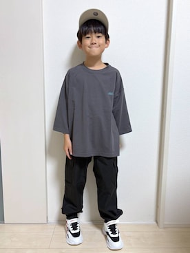 「アイテム（キャップ）」を使った、mahimahi0220さん（キッズ・129cm）の夏コーディネート