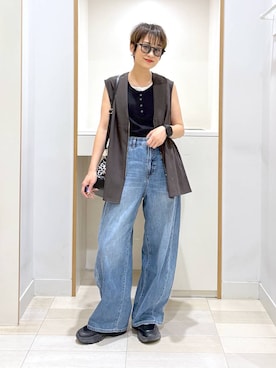 「GLOBAL WORK（グローバルワーク）のアイテム（アクセサリー）」を使った、mahimahi0220さん（レディース・159cm）の夏コーディネート