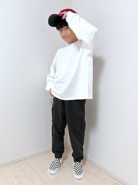 「アイテム（帽子）」を使った、mahimahi0220さん（キッズ・130cm）の秋コーディネート