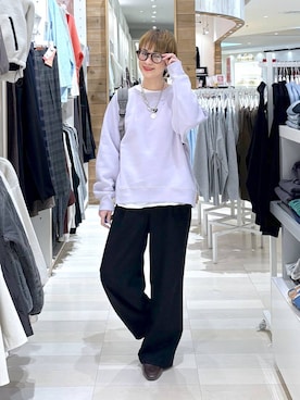 「GLOBAL WORK（グローバルワーク）のアイテム（スウェット）」を使った、mahimahi0220さん（レディース・159cm）の冬コーディネート