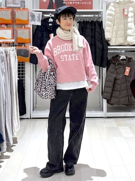 「GLOBAL WORK（グローバルワーク）のアイテム（帽子）」を使った、mahimahi0220さん（レディース・159cm）の冬コーディネート