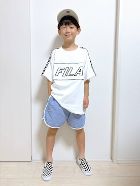 「アイテム（Tシャツ/カットソー）」を使った、mahimahi0220さん（キッズ・129cm）の夏コーディネート