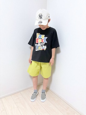 「GLOBAL WORK（グローバルワーク）のアイテム（帽子）」を使った、mahimahi0220さん（キッズ・132cm）の春コーディネート