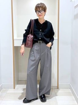 「GLOBAL WORK（グローバルワーク）のアイテム（バッグ）」を使った、mahimahi0220さん（レディース・159cm）の秋コーディネート