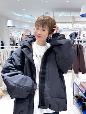 「体型カバー」｜「アイテム（アクセサリー）」を使った、mahimahi0220さん（レディース・159cm）の冬コーディネート