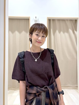 「アイテム（バックパック/リュック）」を使った、mahimahi0220さん（レディース・159cm）の夏コーディネート