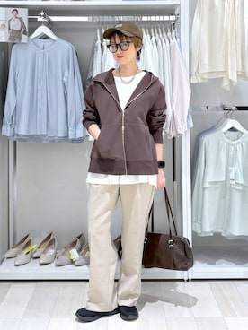 「GLOBAL WORK（グローバルワーク）のアイテム（キャップ）」を使った、mahimahi0220さん（レディース・159cm）の春コーディネート