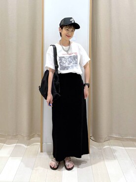 「GLOBAL WORK（グローバルワーク）のサイドメッシュショルダートート/490260（トートバッグ）」を使った、mahimahi0220さん（レディース・159cm）の夏コーディネート