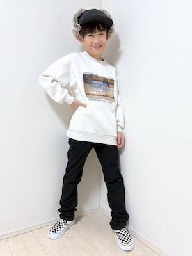 「アイテム（トップス）」を使った、mahimahi0220さん（キッズ・131cm）の冬コーディネート