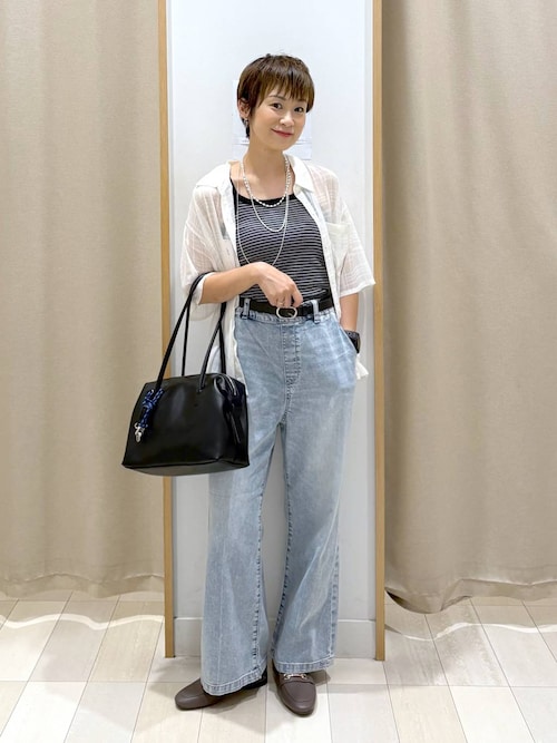 GLOBAL WORK 冷感デニムイージーパンツ【完売品】新品タグ付 GLOBAL WORK ジーンズ デニム デニムパンツ 冷感デニムイージー