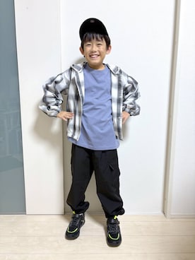 「アイテム（マウンテンパーカー）」を使った、mahimahi0220さん（キッズ・129cm）の秋コーディネート