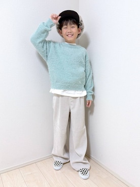 「アイテム（ニット/セーター）」を使った、mahimahi0220さん（キッズ・130cm）の秋コーディネート