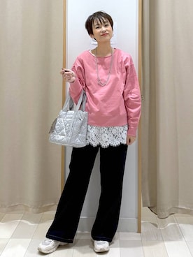 「GLOBAL WORK（グローバルワーク）のアイテム（タンクトップ）」を使った、mahimahi0220さん（レディース・159cm）の秋コーディネート