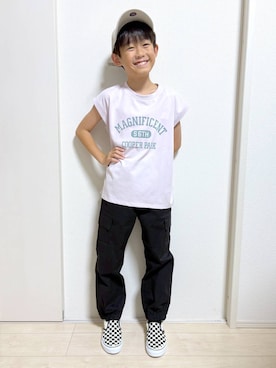 「アイテム（パンツ）」を使った、mahimahi0220さん（キッズ・129cm）の夏コーディネート