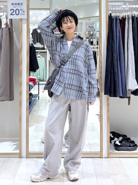 「GLOBAL WORK（グローバルワーク）のアイテム（シャツ/ブラウス）」を使った、mahimahi0220さん（レディース・159cm）の冬コーディネート