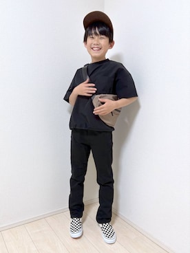 「GLOBAL WORK（グローバルワーク）のアイテム（キャップ）」を使った、mahimahi0220さん（キッズ・134cm）の春コーディネート