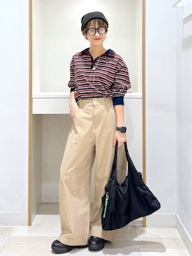「GLOBAL WORK（グローバルワーク）のアイテム（ニットキャップ/ビーニー）」を使った、mahimahi0220さん（レディース・159cm）の秋コーディネート