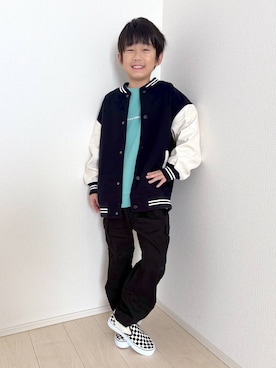 「アイテム（カーゴパンツ）」を使った、mahimahi0220さん（キッズ・130cm）の秋コーディネート