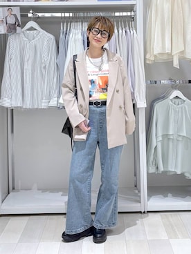 「GLOBAL WORK（グローバルワーク）のアイテム（トップス）」を使った、mahimahi0220さん（レディース・159cm）の春コーディネート