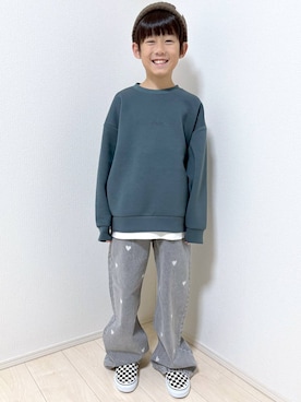 「アイテム（スウェット）」を使った、mahimahi0220さん（キッズ・130cm）の秋コーディネート