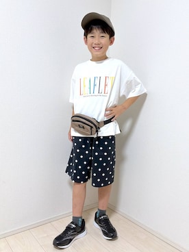 「GLOBAL WORK（グローバルワーク）のアイテム（キャップ）」を使った、mahimahi0220さん（レディース・159cm）の夏コーディネート