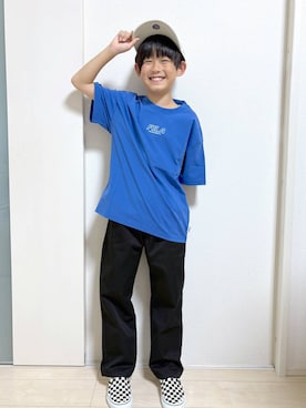 「アイテム（帽子）」を使った、mahimahi0220さん（キッズ・129cm）の夏コーディネート