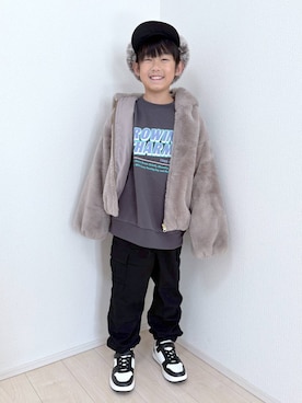 「GLOBAL WORK（グローバルワーク）のアイテム」を使った、mahimahi0220さん（キッズ・131cm）の秋コーディネート