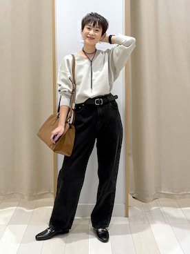 「GLOBAL WORK（グローバルワーク）のアイテム（チョーカー）」を使った、mahimahi0220さん（レディース・159cm）の秋コーディネート