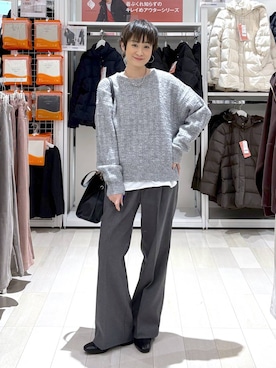 「GLOBAL WORK（グローバルワーク）のアイテム（Tシャツ/カットソー）」を使った、mahimahi0220さん（レディース・159cm）の冬コーディネート