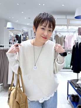 「GLOBAL WORK（グローバルワーク）のGOODデニムバギーパンツ/498388（デニムパンツ）」を使った、mahimahi0220さん（レディース・159cm）の秋コーディネート