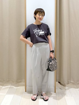 「ウツクシルエット_GLOBAL WORK」｜「アイテム（アクセサリー）」を使った、mahimahi0220さん（レディース・159cm）の夏コーディネート